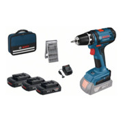 Perceuse visseuse sans fil Bosch GSR 18-2-LI, avec 3 x 1,5 Ah batterie Li-Ion, avec sac-1