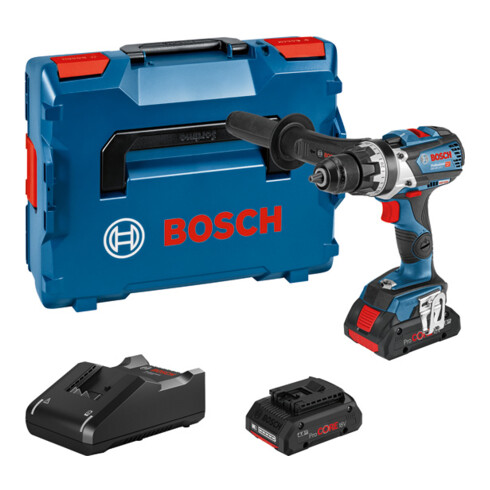 Perceuse/visseuse sans fil Bosch GSR 18V-110 C, 2 x batterie ProCORE18V, chargeur rapide, L-BOXX