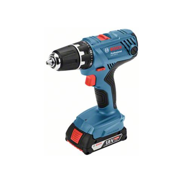 Perceuse-visseuse sans fil Bosch GSR 18V-21, 2 x batterie GBA 18V, chargeur GAL 18V-20