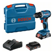Perceuse-visseuse sans fil Bosch GSR 18V-45, 2 batteries 2,0Ah, GAL 18V-20 dans L-Case