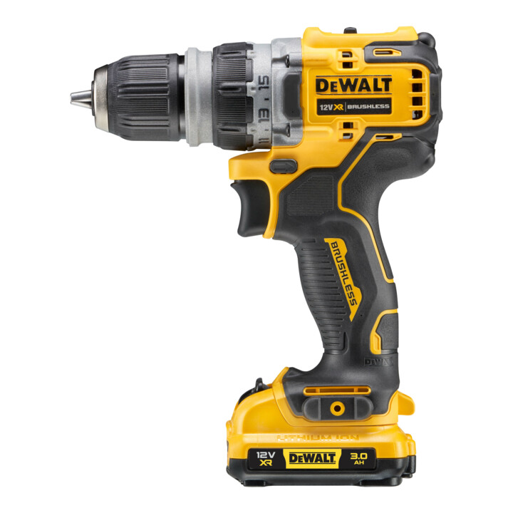 Perceuse-visseuse sans fil DEWALT 12 volts / 3 Ah avec 4 porte-outils interchangeables sans outil DCD703L2T-QW