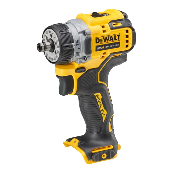 Perceuse-visseuse sans fil DEWALT 12 volts avec 4 porte-outils interchangeables sans outil (version de base) DCD703NT-XJ