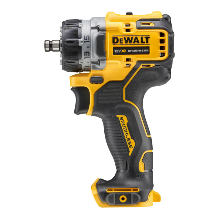 Perceuse-visseuse sans fil DEWALT 12 volts avec 4 porte-outils interchangeables sans outil (version de base) DCD703NT-XJ