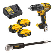 Perceuse-visseuse sans fil DEWALT, 18 volts (avec 3 batteries de 5 Ah) et kit d'accessoires DCD791P3A-QW-1