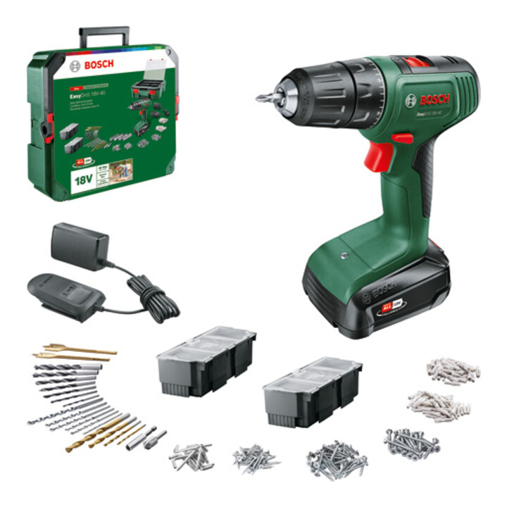 Perceuse-visseuse sans fil EasyDrill 18V-40 Bosch + SystemBox, 1 x batterie PBA 18V 1.5Ah