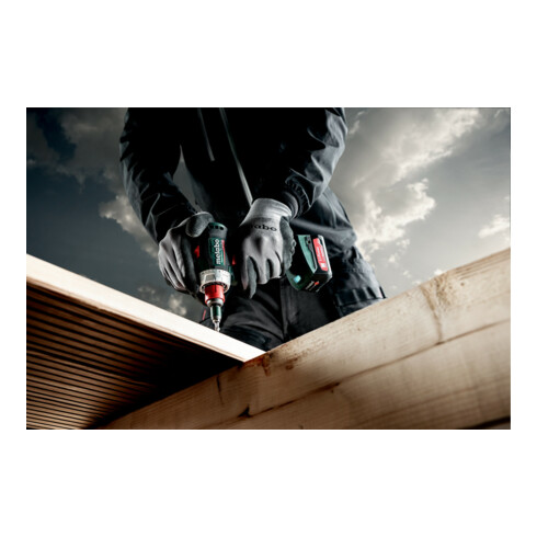 Perceuse-visseuse sans fil Metabo PowerMaxx BS 12 BL Q dans metaBOX 118, 12V 2x2Ah Li-Power + SC 30