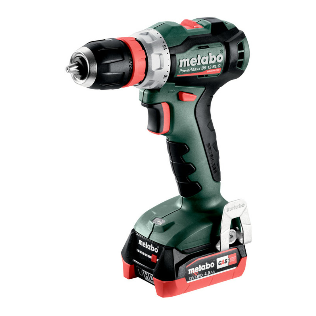 Perceuse-visseuse sans fil Metabo PowerMaxx BS 12 BL Q dans metaBOX 118, 12V 2x4Ah LiHD + ASC 55