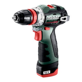 Perceuse-visseuse sans fil Metabo PowerMaxx BS BL Q, coffret en plastique ; 12V 2x2Ah Li-Power + LC 40