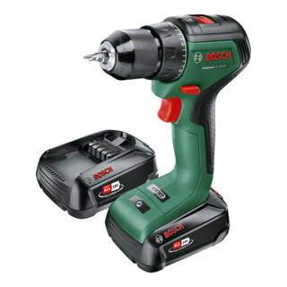Perceuse-visseuse sans fil UniversalDrill 18V-60 Bosch : 2 packs de batteries PBA 18V 2,0Ah W-B