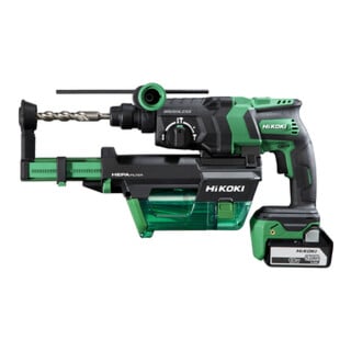 Perforateur-burineur sans fil HiKOKI DH18DPC (5,0 Ah) + système d'aspiration des poussières