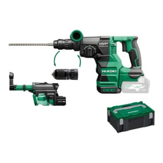 Perforateur-burineur sans fil HiKOKI (SDS-plus) DH3628DC Basic (HSC II) + système d'aspiration des poussières