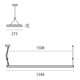 Performance In Lighting LED-Pendelleuchte SL629LED 840 sw 69W