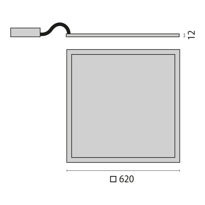 PERFORMANCE iN LIGHTING Panneau LED M625 840 DALI