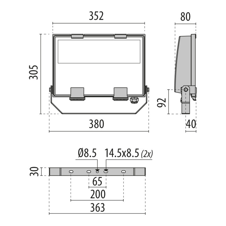 PERFORMANCE iN LIGHTING Projecteur LED LTF1222FA840 4000K