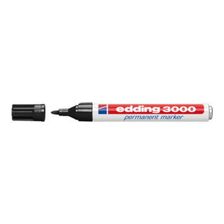 Permanentmarker EDDING 3000 rot Rundspitze Strichbreite ca.1,5-3mm