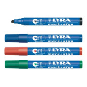 Permanentmarker schwarz Strich-B.1-4mm wasserfest LYRA-1