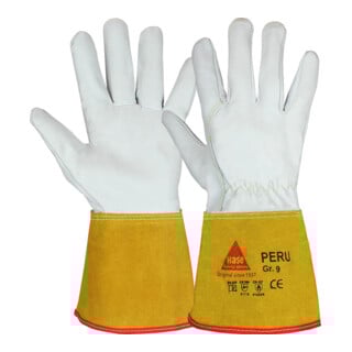 gant de soudeur de lièvre chèvre Pérou cuir nappa