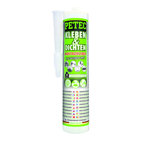 PETEC Collage et étanchéité Ecoline 290 ml, transparent
