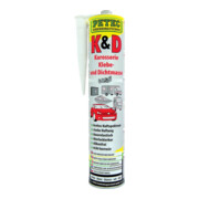 PETEC K+D Mastic colle et d’étanchéité carrosserie, blanc, 310 ml