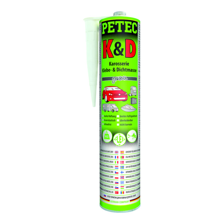 PETEC K+D Mastic colle et d’étanchéité carrosserie, blanc, 310 ml