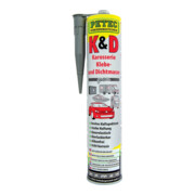 PETEC K+D Mastic colle et d’étanchéité carrosserie, gris, 310 ml
