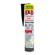 PETEC K+D Mastic colle et étanchéité carrosserie, noir, 310 ml