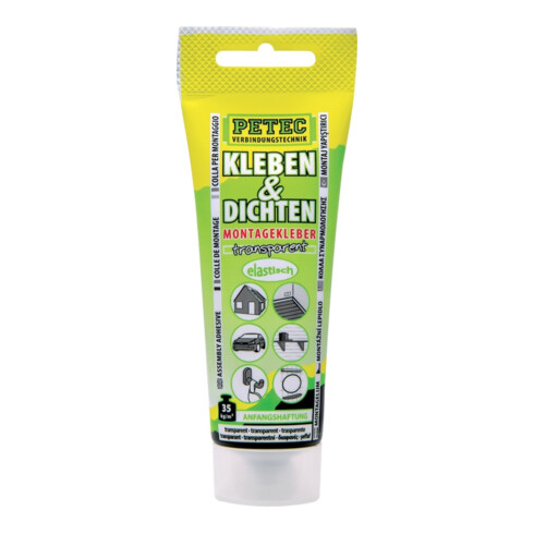 PETEC Kleben + Dichten Ecoline 80 ml, transparent