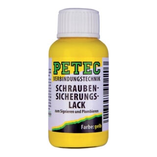 PETEC Schraubensicherungslack gelb, 20ml, 6 Stück
