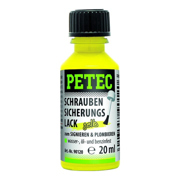 PETEC Schraubensicherungslack gelb, 20ml