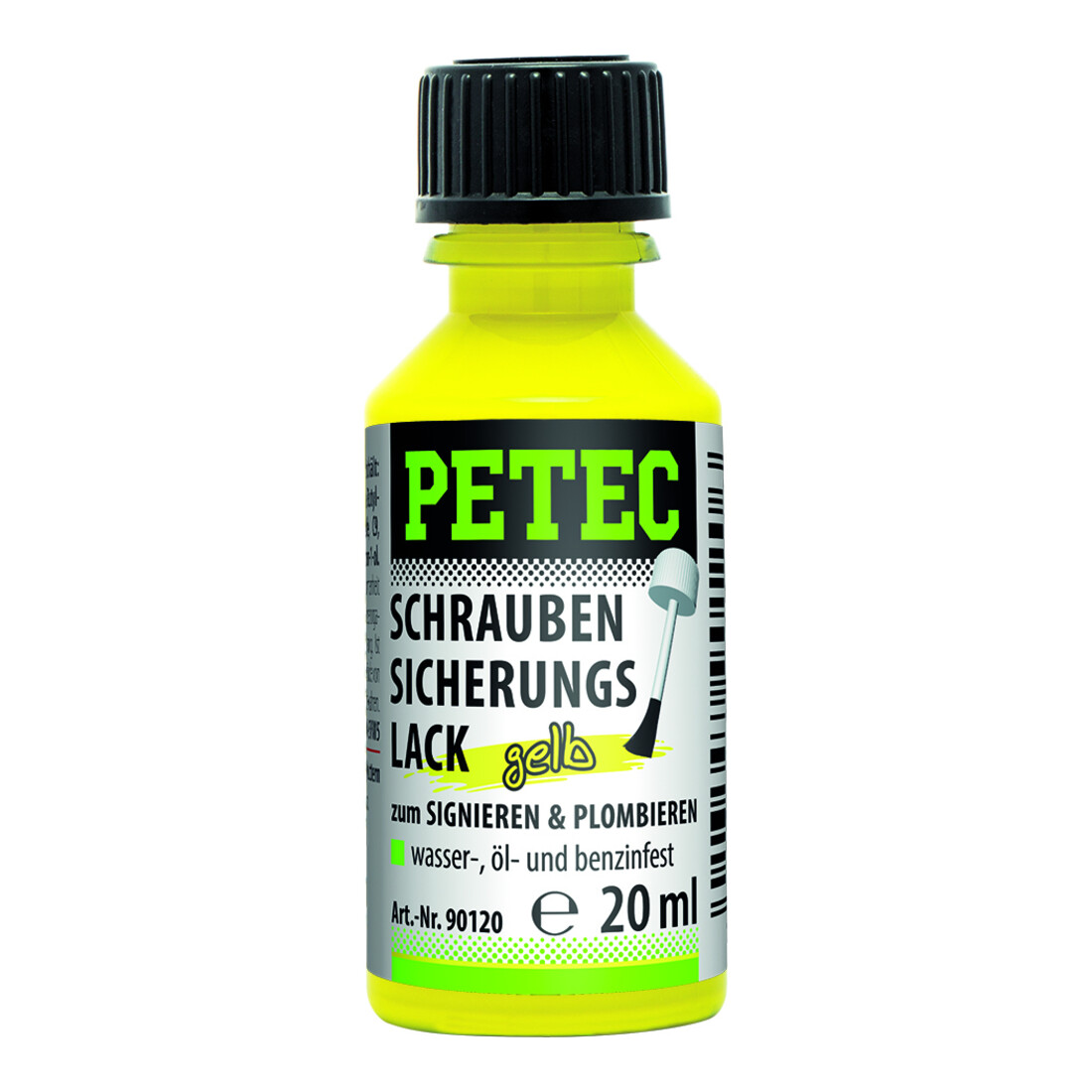 PETEC Schraubensicherungslack gelb, 20ml