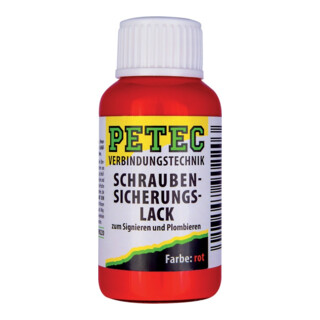 PETEC Schraubensicherungslack rot, 20ml, 6 Stück