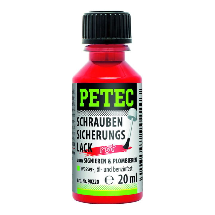 PETEC Schraubensicherungslack rot, 20ml