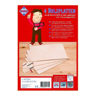 PETER BAUSCH Holzplatten Birke DinA4 m.12 Laubsägeblatt Bausch