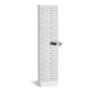Petite armoire C+P Intro avec 30 compartiments, H1950xL460xP200mm avant gris clair corps gris clair gris clair