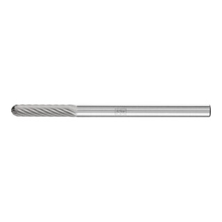 Petite fraise sur tige forme C WRC D. 3 mm L. tête 13 mm D. tige 3 mm carbure en