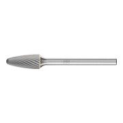 Petite fraise sur tige forme H RBF D. 6 mm L. tête 13 mm D. tige 3 mm carbure en
