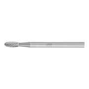 Petite fraise sur tige forme O TRE D. 3 mm L. tête 7 mm D. tige 3 mm carbure eng