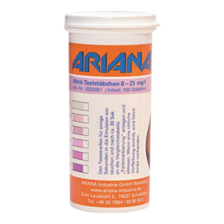 Petites jauges TRGS 611 teneur en nitrite 0-25 mg/l 100 un. boîte ARIANA