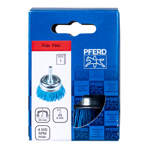 PFERD Brosse à godet avec tige, non nouée POS TBU 50/6 BLUE 180 UNIVERSAL (1)