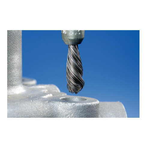 Pferd Brosse à pinceau acier dentée Ø 6 mm 10x25x0,5 mm