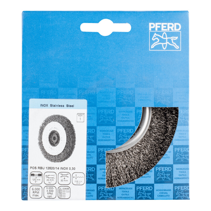 PFERD Brosse ronde, non nouée POS RBU INOX 0,30