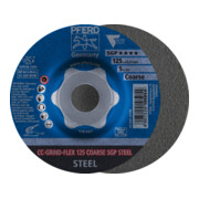 PFERD CC-GRIND-FLEX Schleifscheibe 125x22,23 mm COARSE Speziallinie SGP STEEL für Stahl