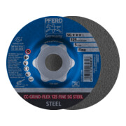 PFERD CC-GRIND-FLEX Schleifscheibe 125x22,23 mm FINE Leistungslinie SG STEEL für Stahl