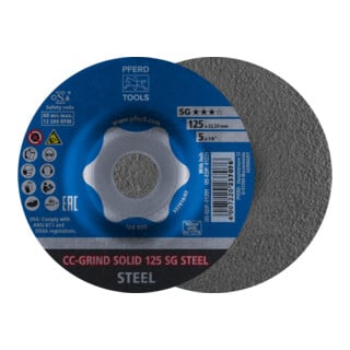 PFERD TOOLS CC-GRIND-Schleifscheibe CC-GRIND-SOLID 180 SG STEEL