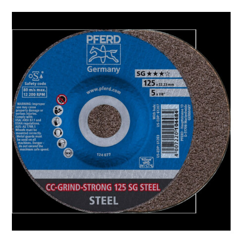 PFERD CC-GRIND (inkl. SOLID, FLEX, STRONG) CC-GRIND-STRONG 125 SG STEEL