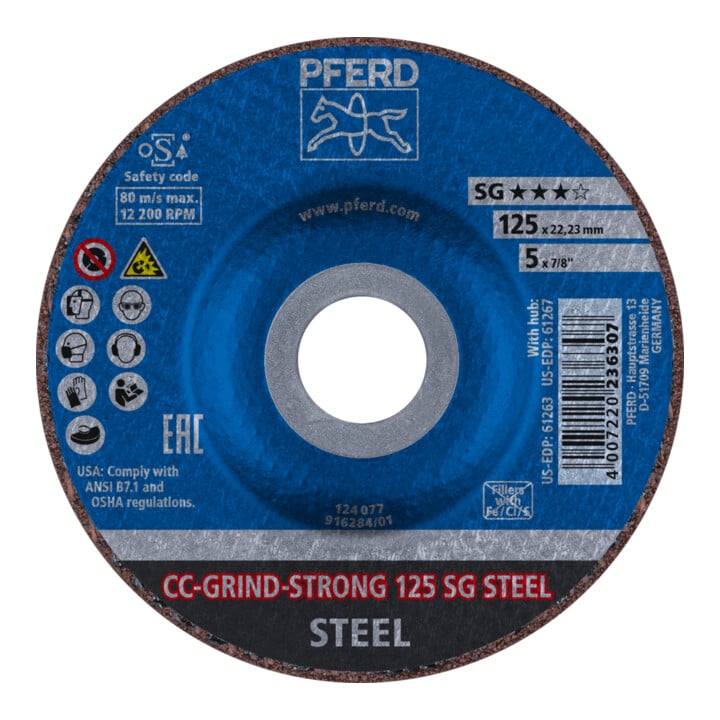 PFERD CC-GRIND (inkl. SOLID, FLEX, STRONG) CC-GRIND-STRONG 125 SG STEEL