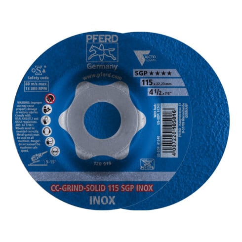 PFERD CC-GRIND slijpschijf CC-GRIND-SOLID 115 SGP INOX