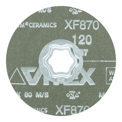 Disque fibre à grain céramique PFERD COMBICLICK CO-COOL36 pour acier inoxydable