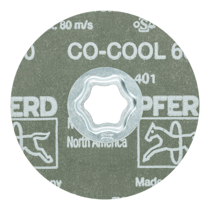 PFERD COMBICLICK Disque fibre à grain céramique D 100 mm CO-COOL60 pour acier inoxydable