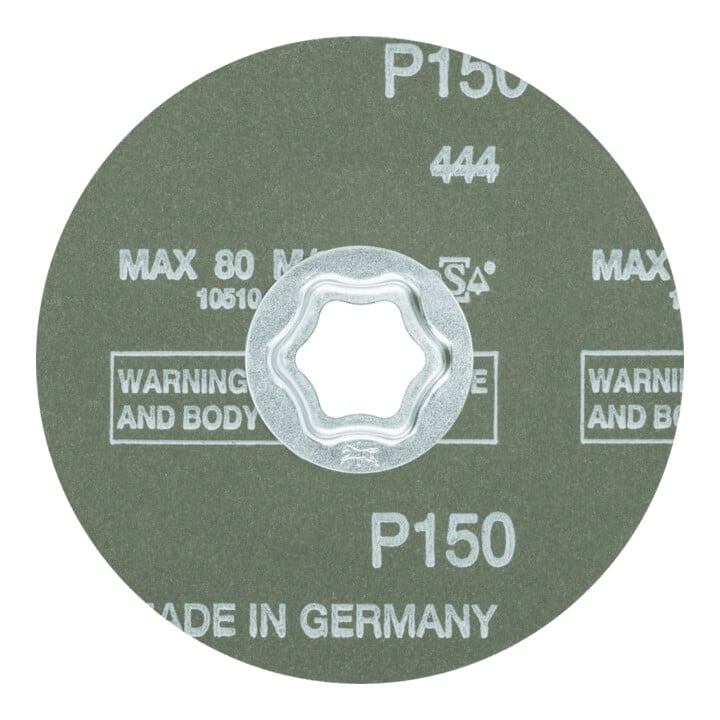 PFERD COMBICLICK Disque fibre corindon D 115 mm A-COOL150 pour acier inoxydable